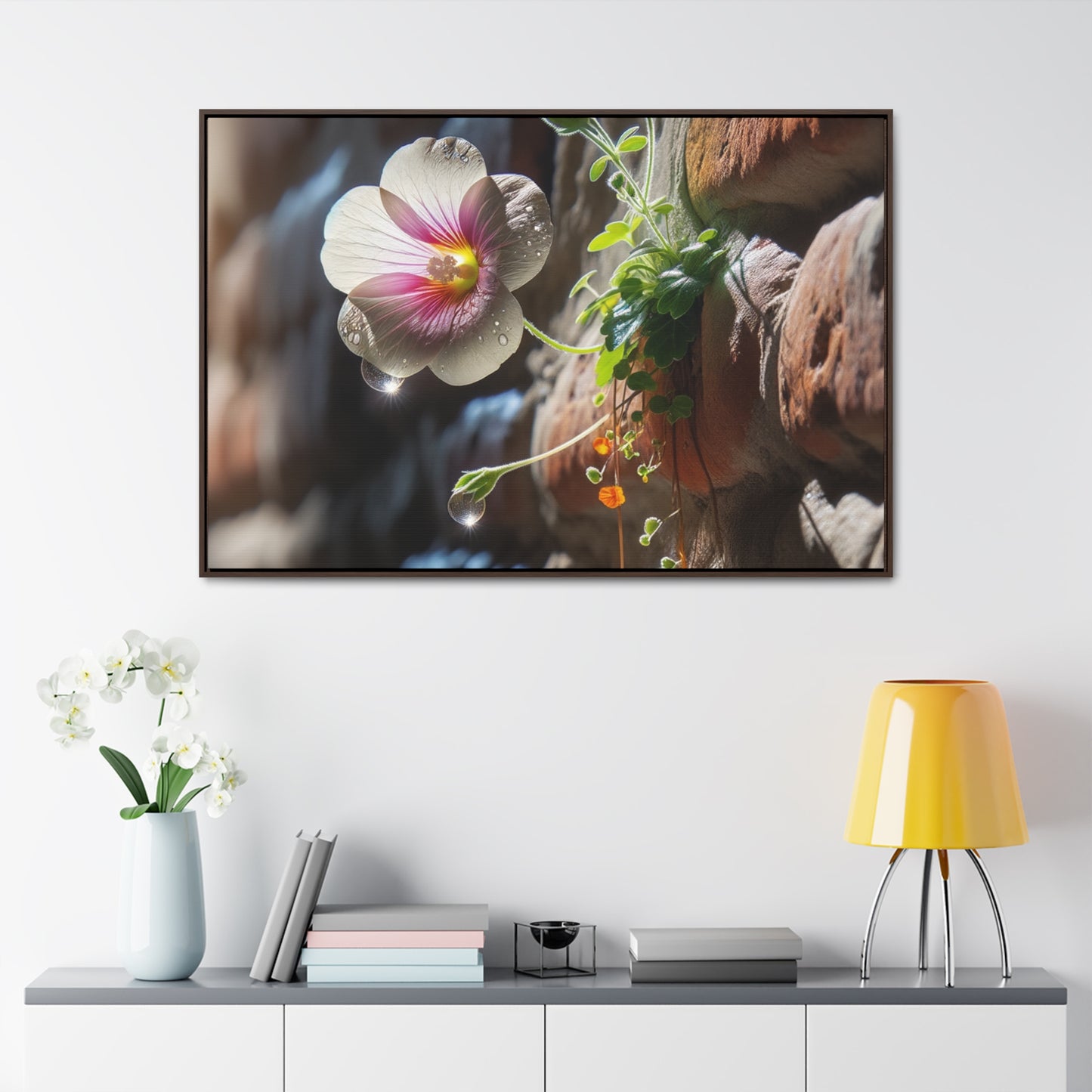 "AfriBlooms: Exquisite Floral Tre-Canvas