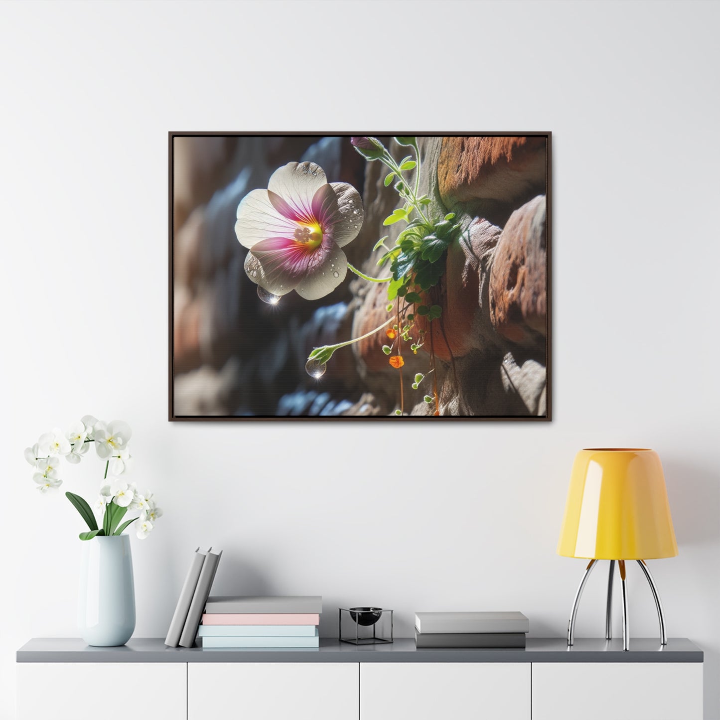 "AfriBlooms: Exquisite Floral Tre-Canvas